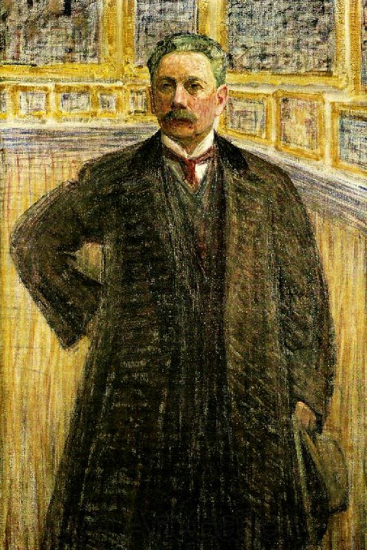 Eugene Jansson portratt av teaterchefen tor hedberg Norge oil painting art